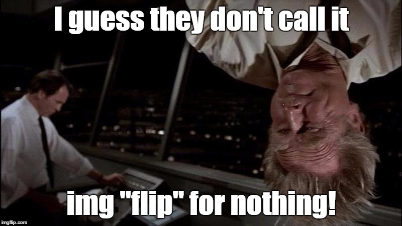 I guess they don't call it img "flip" for nothing! | made w/ Imgflip meme maker
