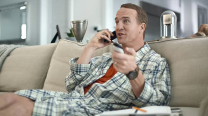 High Quality Peyton on couch  Blank Meme Template