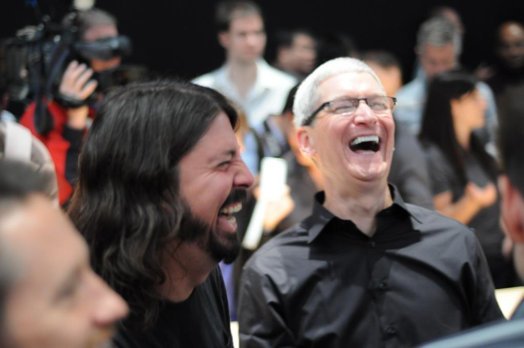 High Quality Tim Cook Laughing Blank Meme Template