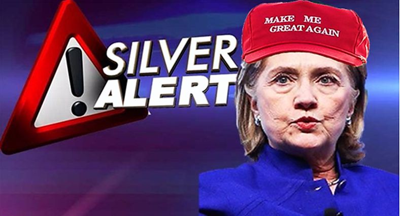 High Quality Hillary Make Great Again Silver Alert Blank Meme Template