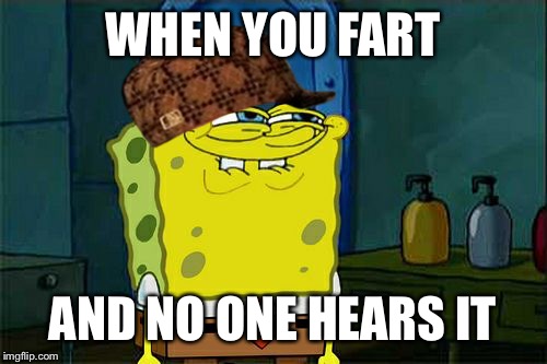 Don't You Squidward Meme | WHEN YOU FART; AND NO ONE HEARS IT | image tagged in memes,dont you squidward,scumbag | made w/ Imgflip meme maker