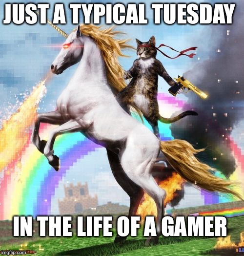 Welcome To The Internets | JUST A TYPICAL TUESDAY; IN THE LIFE OF A GAMER | image tagged in memes,welcome to the internets | made w/ Imgflip meme maker