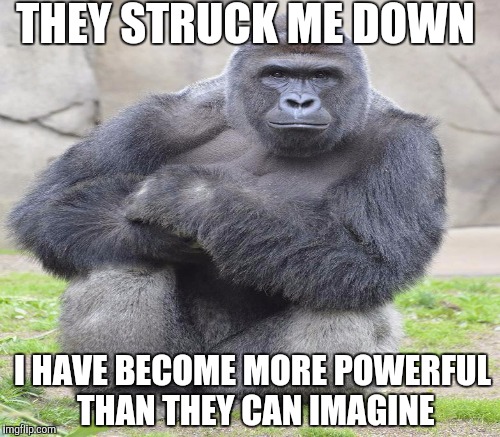 THEY STRUCK ME DOWN I HAVE BECOME MORE POWERFUL THAN THEY CAN IMAGINE | made w/ Imgflip meme maker