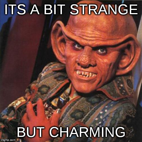 Posting and commenting is not rocket science | ITS A BIT STRANGE; BUT CHARMING | image tagged in memes,quark | made w/ Imgflip meme maker
