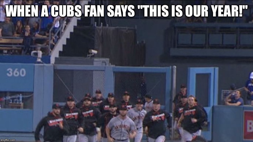 Cubs World Champs? Nah! | WHEN A CUBS FAN SAYS "THIS IS OUR YEAR!" | image tagged in baseball | made w/ Imgflip meme maker