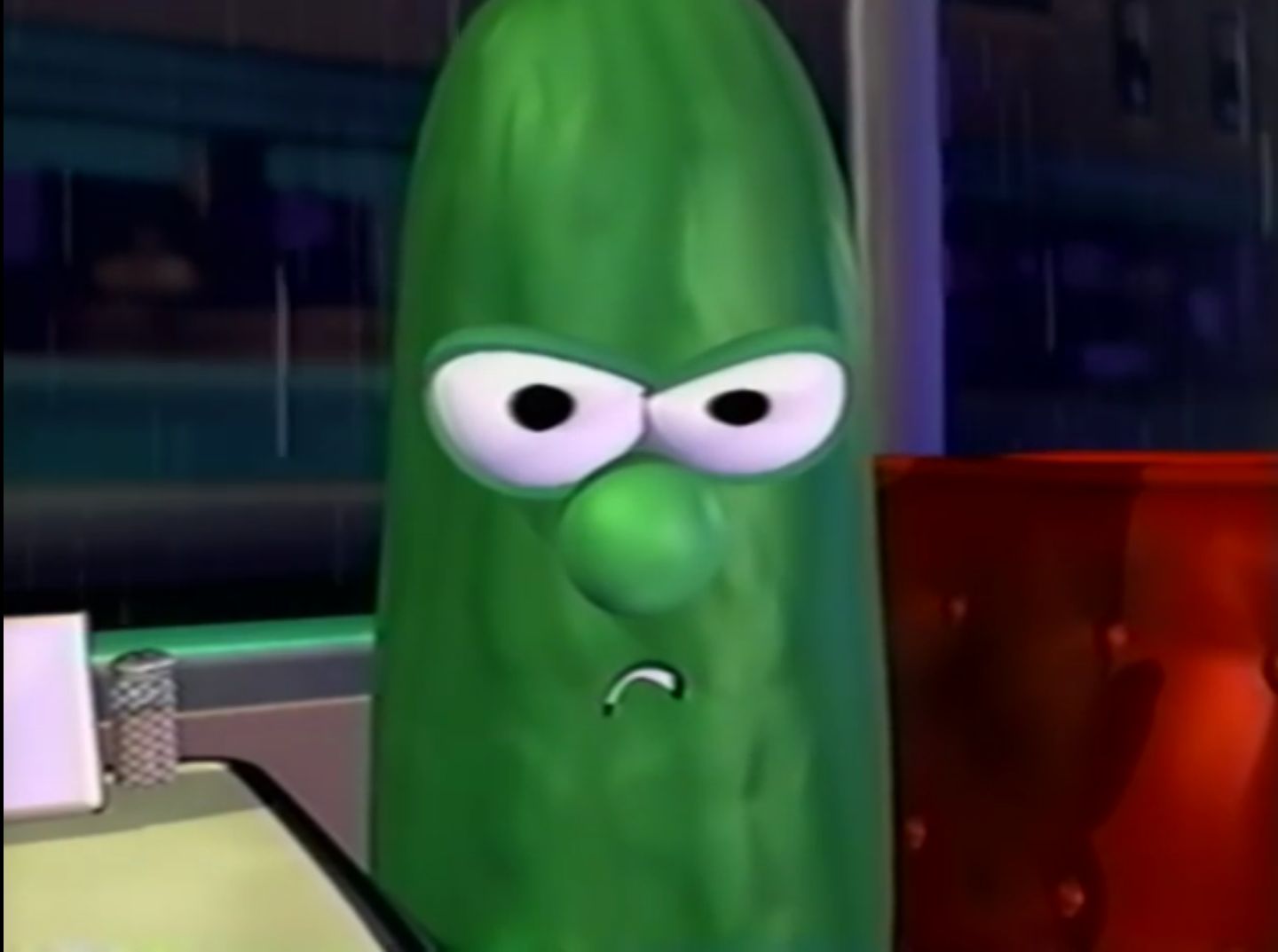 High Quality Larry the Cucumber Blank Meme Template