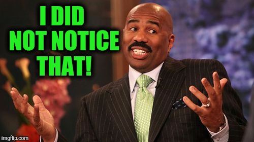 Steve Harvey Meme | I DID NOT NOTICE THAT! | image tagged in memes,steve harvey | made w/ Imgflip meme maker