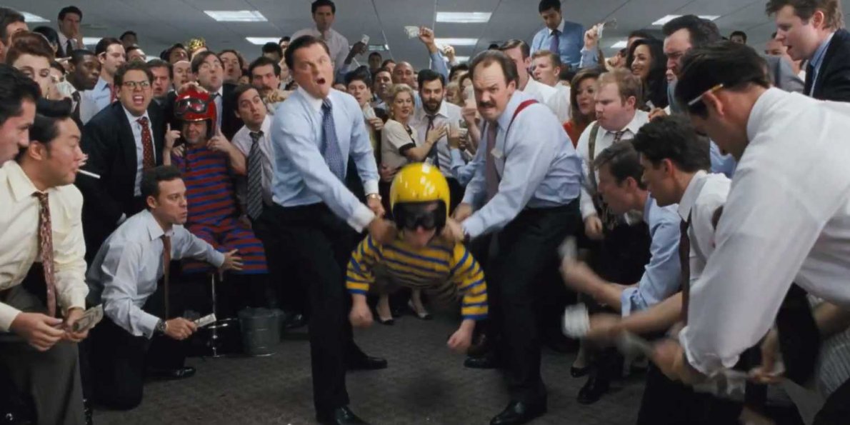 wolf of wall street office party Blank Meme Template