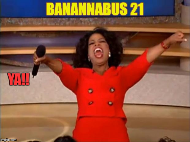 Oprah You Get A | BANANNABUS 21; YA!! | image tagged in memes,oprah you get a | made w/ Imgflip meme maker