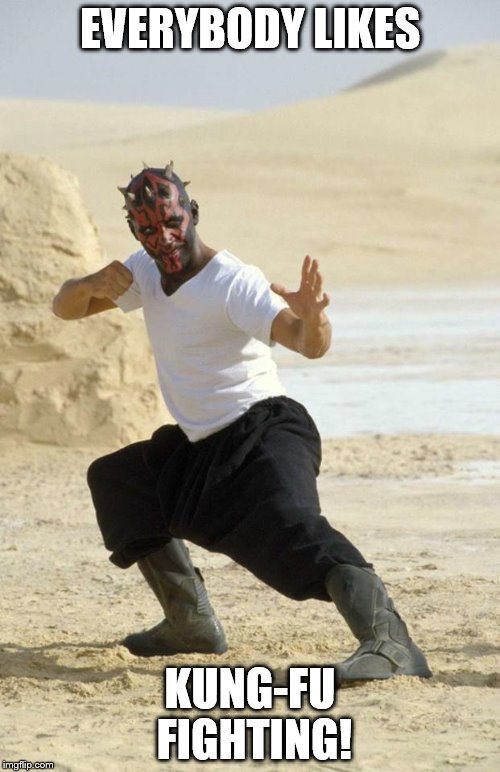 EVERYBODY LIKES; KUNG-FU FIGHTING! | image tagged in kung-fu maul | made w/ Imgflip meme maker