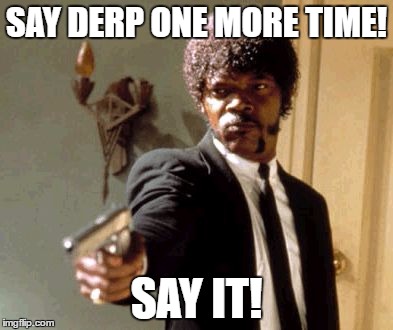 Say That Again I Dare You | SAY DERP ONE MORE TIME! SAY IT! | image tagged in memes,say that again i dare you | made w/ Imgflip meme maker