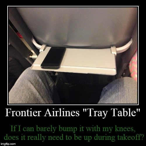 That's Not A Tray Table | image tagged in funny,demotivationals,demotivational week,photos by ghost,frontier sucks,tray table | made w/ Imgflip demotivational maker