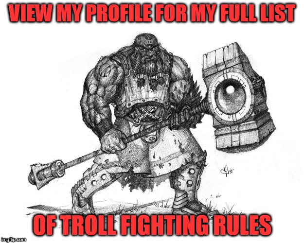 Troll Smasher | VIEW MY PROFILE FOR MY FULL LIST OF TROLL FIGHTING RULES | image tagged in troll smasher | made w/ Imgflip meme maker