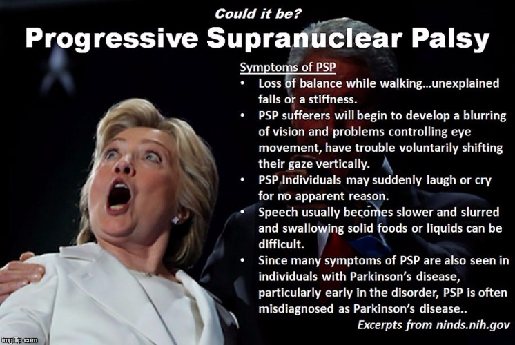 image tagged in hillary progressive supranuclear palsy | made w/ Imgflip meme maker