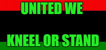 UNITED WE; KNEEL OR STAND | image tagged in kneel or stand | made w/ Imgflip meme maker