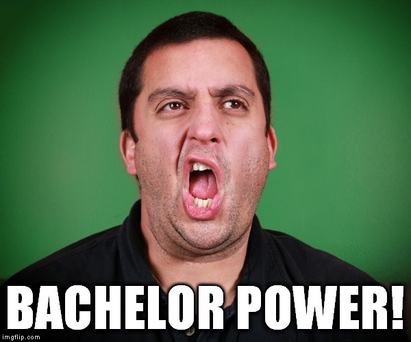 guy burping | BACHELOR POWER! | image tagged in guy burping | made w/ Imgflip meme maker