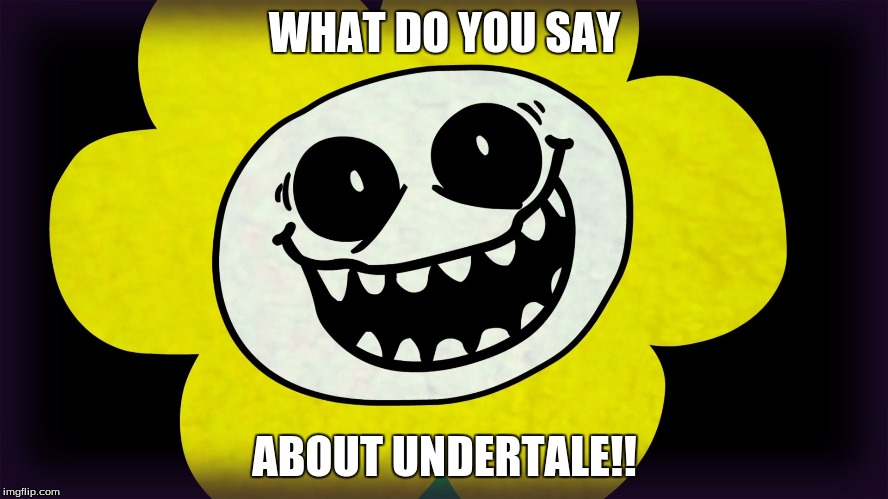 Undertale | WHAT DO YOU SAY; ABOUT UNDERTALE!! | image tagged in undertale | made w/ Imgflip meme maker