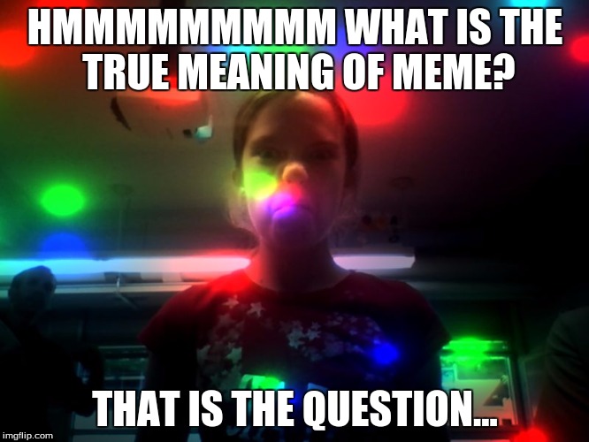 HMMMMMMMMM WHAT IS THE TRUE MEANING OF MEME? THAT IS THE QUESTION... | image tagged in ugly girl | made w/ Imgflip meme maker