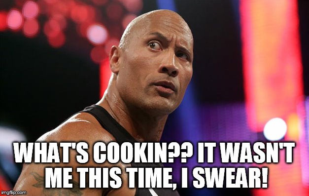 WHAT'S COOKIN?? IT WASN'T ME THIS TIME, I SWEAR! | made w/ Imgflip meme maker