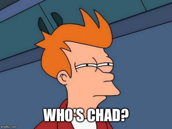 Futurama Fry Meme | WHO'S CHAD? | image tagged in memes,futurama fry | made w/ Imgflip meme maker