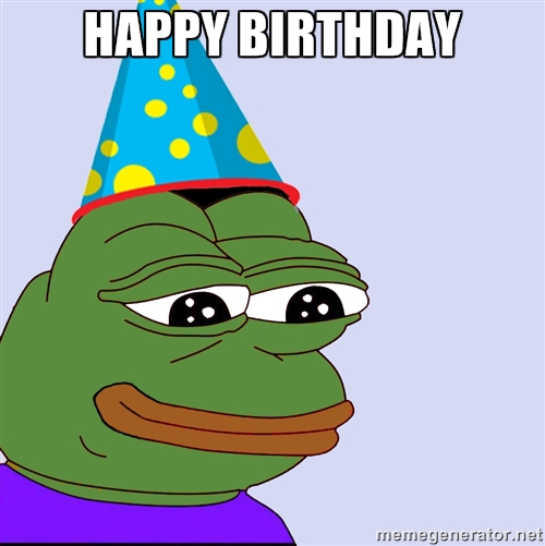 High Quality brithday pepe Blank Meme Template