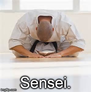 deepest bow | Sensei. | image tagged in deepest bow | made w/ Imgflip meme maker