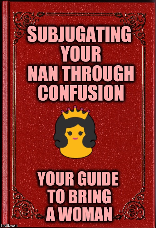 SUBJUGATING YOUR NAN THROUGH CONFUSION YOUR GUIDE TO BRING A WOMAN  | made w/ Imgflip meme maker