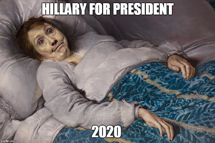 CFG Hillary Sick in Bed | HILLARY FOR PRESIDENT; 2020 | image tagged in cfg hillary sick in bed | made w/ Imgflip meme maker