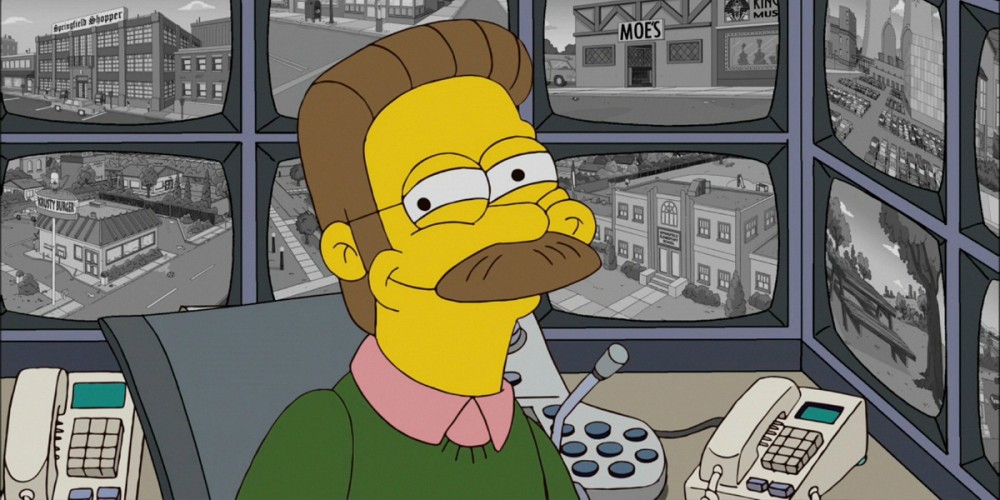 Flanders smiling Blank Meme Template