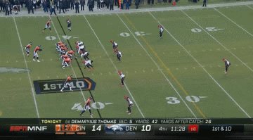 C.J. Anderson Touchdown vs. Cincinnati | image tagged in gifs,cj anderson,denver broncos | made w/ Imgflip video-to-gif maker