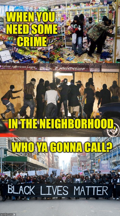 WHEN YOU NEED SOME CRIME IN THE NEIGHBORHOOD, WHO YA GONNA CALL? | made w/ Imgflip meme maker