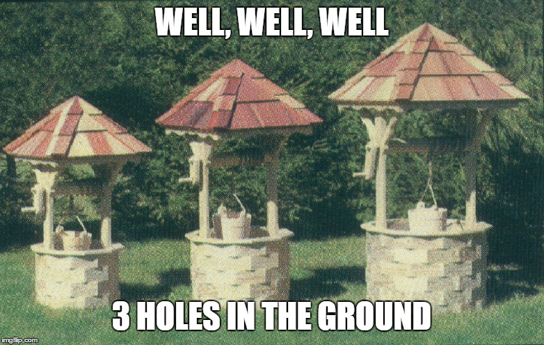 WELL, WELL, WELL 3 HOLES IN THE GROUND | made w/ Imgflip meme maker
