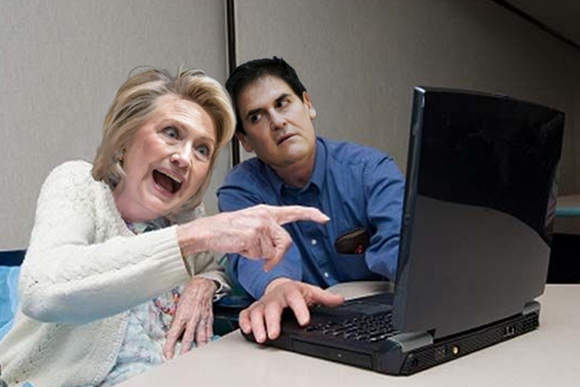 Hillary Computer Cuban Debate Blank Meme Template