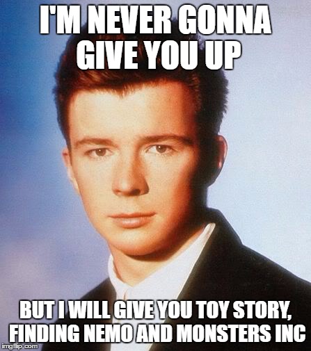 Never Gonna Give You Up Meme Version