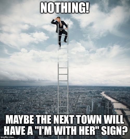 Where in the World is Herbivore? | NOTHING! MAYBE THE NEXT TOWN WILL HAVE A "I'M WITH HER" SIGN? | image tagged in searching | made w/ Imgflip meme maker