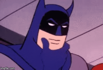 Hmmm | image tagged in gifs,hmmm,batman | made w/ Imgflip video-to-gif maker