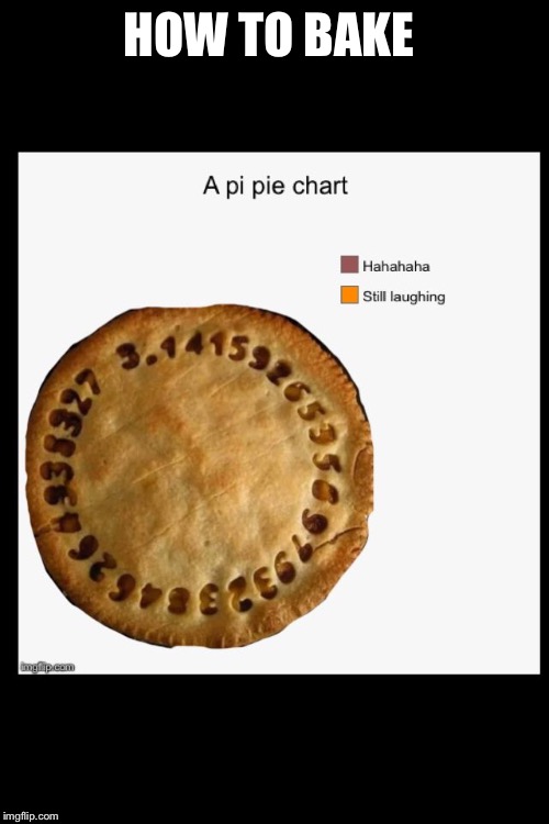 Endless fun!! | HOW TO BAKE | image tagged in pi pie chart,math,pie charts,baking,puns | made w/ Imgflip meme maker