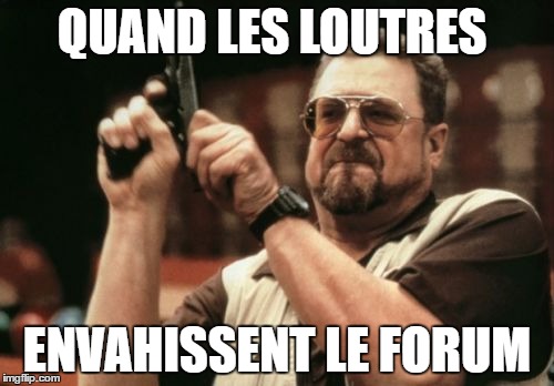 Am I The Only One Around Here Meme | QUAND LES LOUTRES; ENVAHISSENT LE FORUM | image tagged in memes,am i the only one around here | made w/ Imgflip meme maker