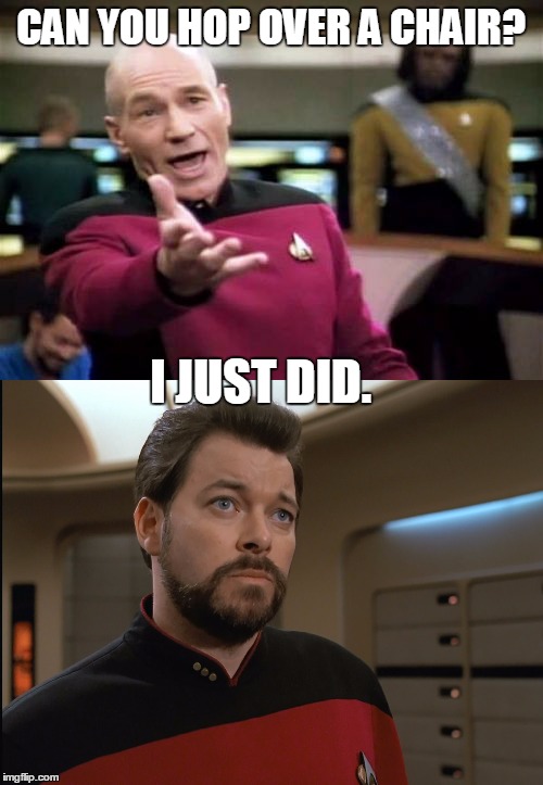 CAN YOU HOP OVER A CHAIR? I JUST DID. | made w/ Imgflip meme maker