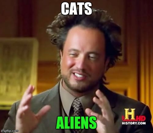 Ancient Aliens | CATS; ALIENS | image tagged in memes,ancient aliens | made w/ Imgflip meme maker