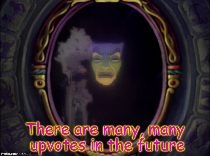 magicmirror | There are many, many upvotes in the future | image tagged in magicmirror | made w/ Imgflip meme maker