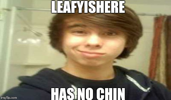 LEAFYISHERE HAS NO CHIN | made w/ Imgflip meme maker