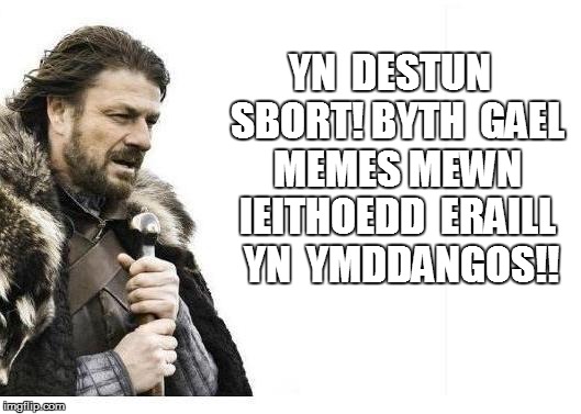 YN  DESTUN  SBORT! BYTH  GAEL  MEMES MEWN  IEITHOEDD  ERAILL  YN  YMDDANGOS!! | made w/ Imgflip meme maker