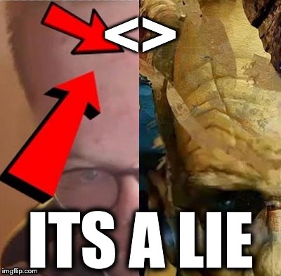 <>; ITS A LIE | image tagged in no one cares | made w/ Imgflip meme maker