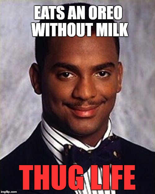 EATS AN OREO WITHOUT MILK THUG LIFE | made w/ Imgflip meme maker