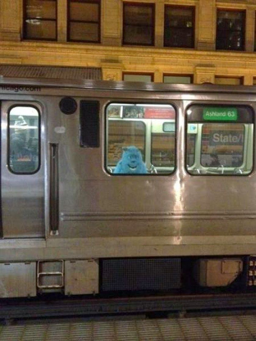 High Quality Sully on train Blank Meme Template