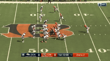 Jeremy Hill Huge Run | image tagged in gifs,jeremy hill,cincinnati bengals,denver broncos | made w/ Imgflip video-to-gif maker