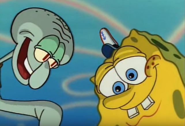 High Quality Squidward and Spongebob Blank Meme Template