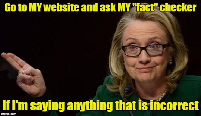 Go to MY website and ask MY "fact" checker If I'm saying anything that is incorrect | made w/ Imgflip meme maker