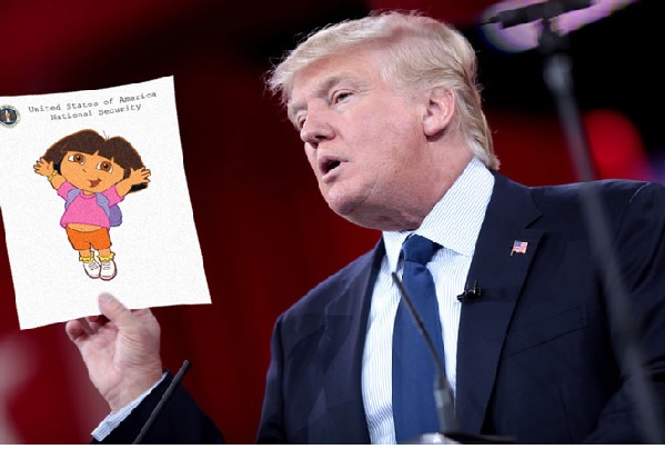 Donald Trump & Dora Blank Meme Template
